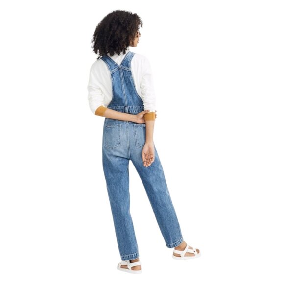 Madewell Light Wash Denim Overalls – Women’s Size L - Picture 2 of 12